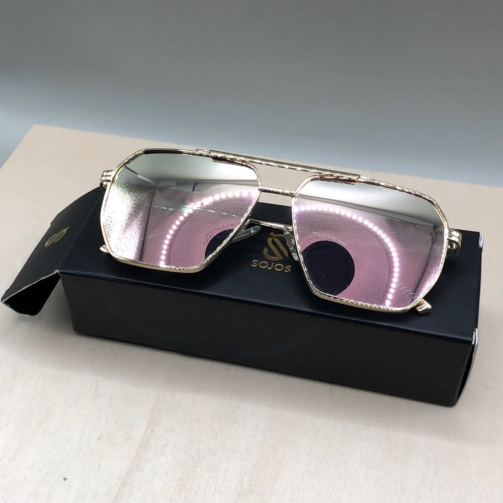 SOJOS Pioneer Retro Oversized Square Polarized Sunglasses - Unisex Trendy